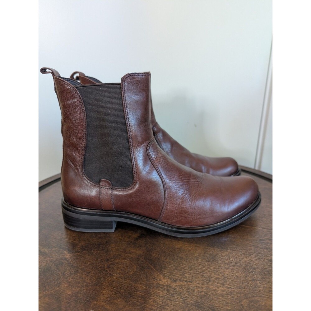 Caprice Leather Chelsea Boots US 8.5 EU 39 Ankle Romeos Cognac Fall Boho Germany